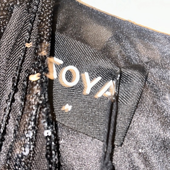 Zoya Black Sequin Fringe Dress - Picture 5 of 8